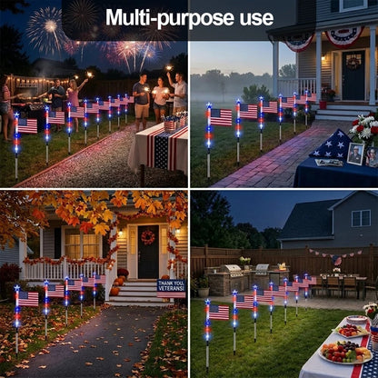 250th Anniversary Solar American Flag Lights