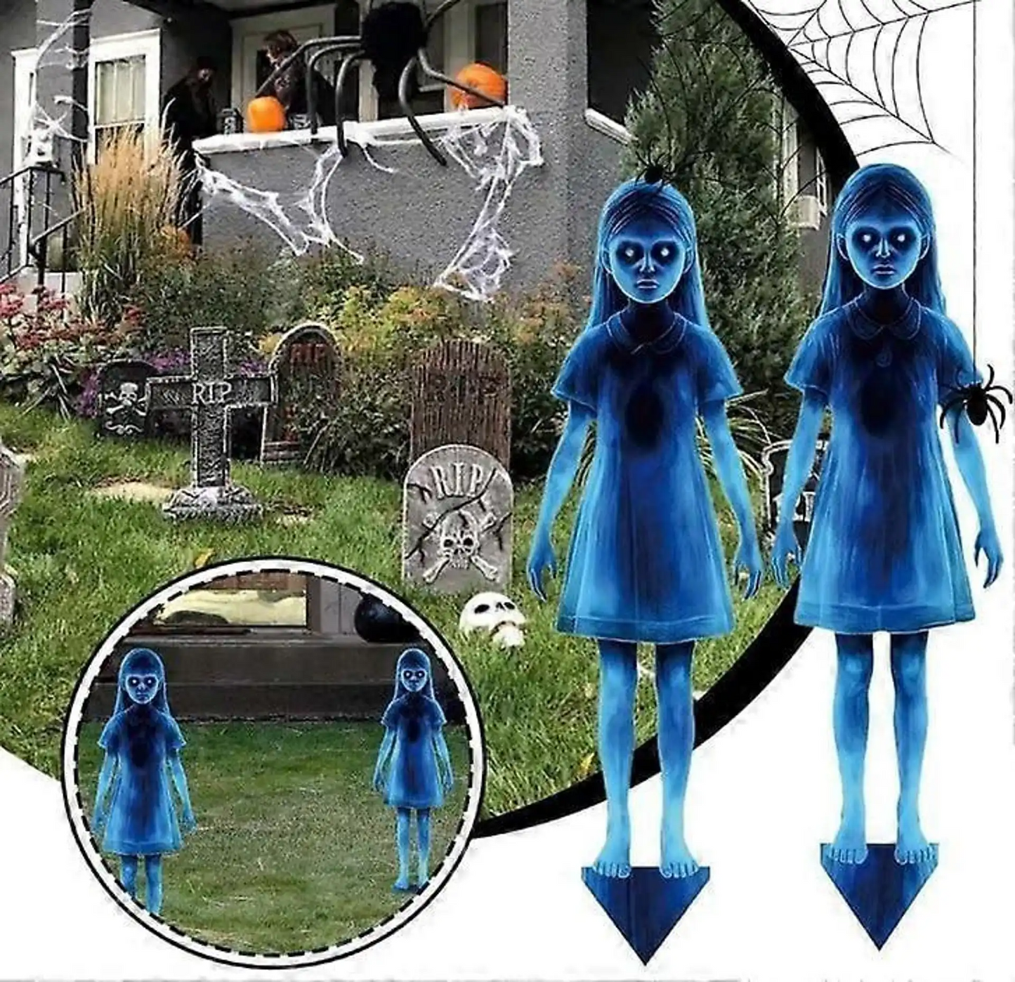 🎃 Hallowora 👻 Girl Ghost Courtyard Decoration – 50% OFF Today! 🔥