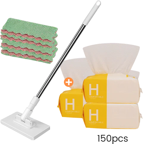 💦 Last Day: 50% OFF – Disposable Dust Mop with 4 Reusable Cloths