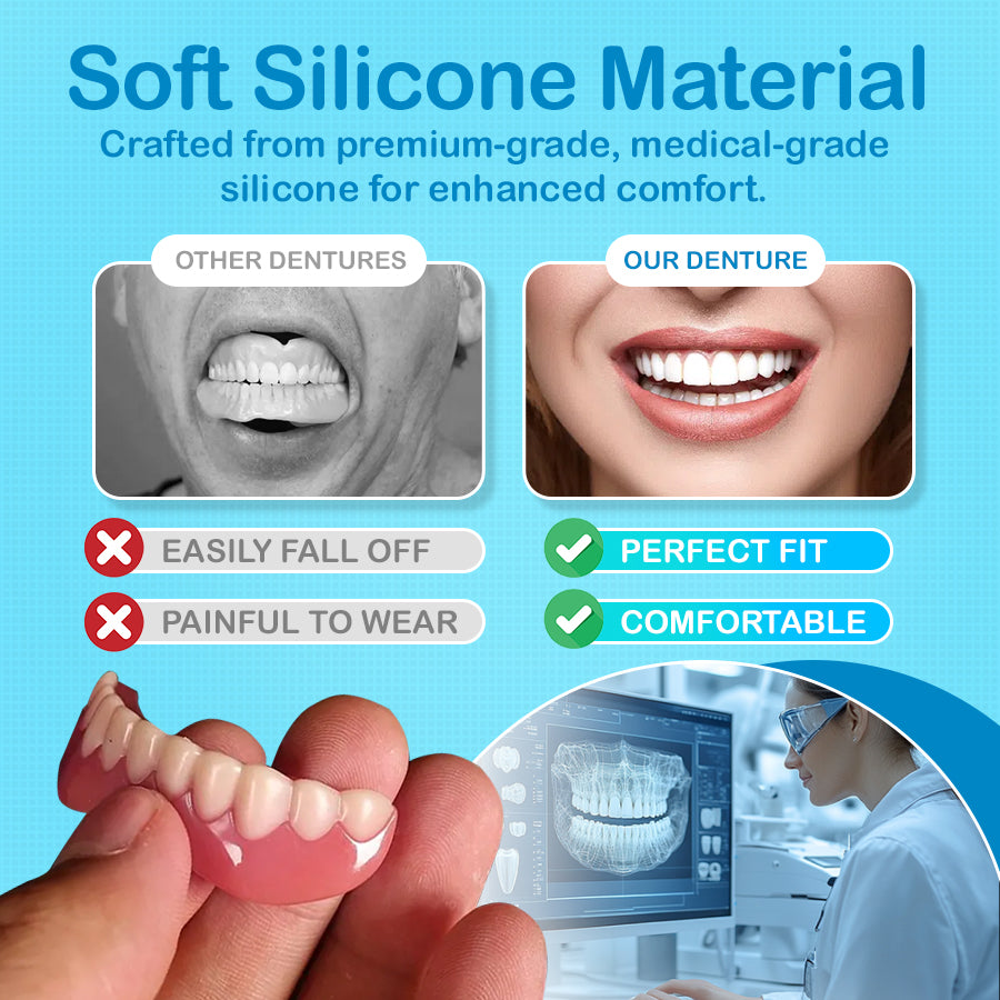 [Official Brand Store] Seamless Smile Silicone Denture Kit