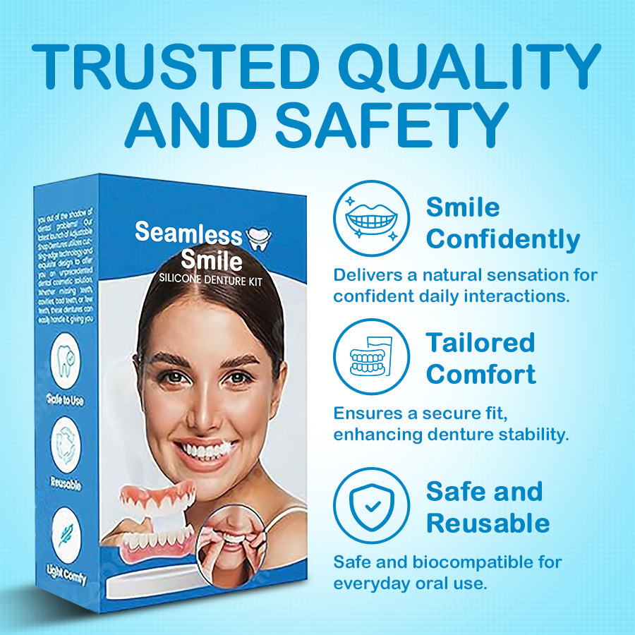 [Official Brand Store] Seamless Smile Silicone Denture Kit