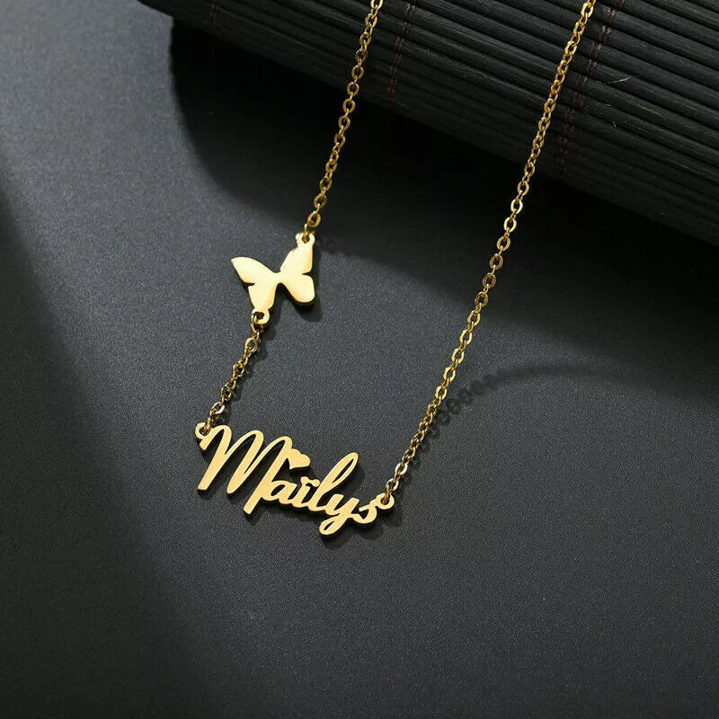 Butterfly Love Name Necklace
