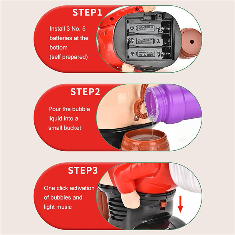 🎅 Christmas Big Sale 🎁Funny Santa Bubble Blowing Machine – Exquisite Gift Box Edition 🎄✨ Perfect Holiday Fun for Kids & Family