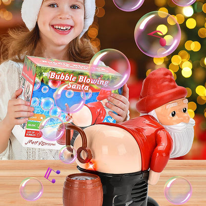 🎅 Christmas Big Sale 🎁Funny Santa Bubble Blowing Machine – Exquisite Gift Box Edition 🎄✨ Perfect Holiday Fun for Kids & Family