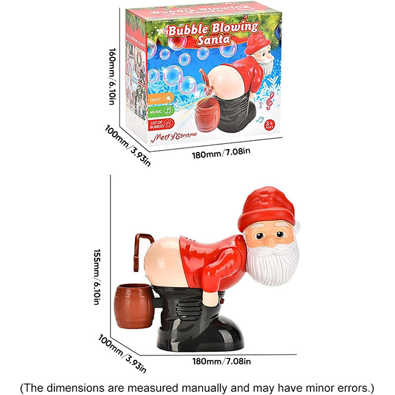 🎅 Christmas Big Sale 🎁Funny Santa Bubble Blowing Machine – Exquisite Gift Box Edition 🎄✨ Perfect Holiday Fun for Kids & Family